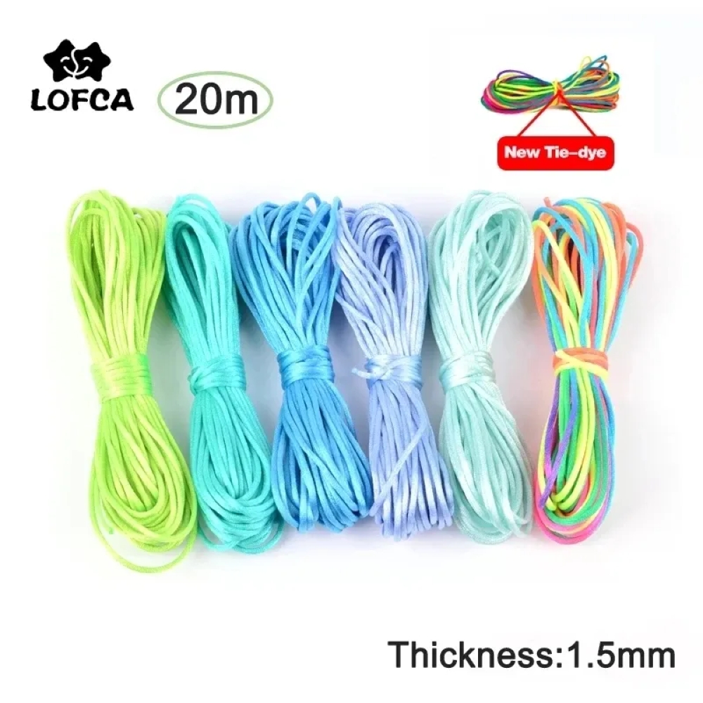 Ribbon Wired Satin - 20m/lot DIY Nylon Cords 1.5mm Pacifier