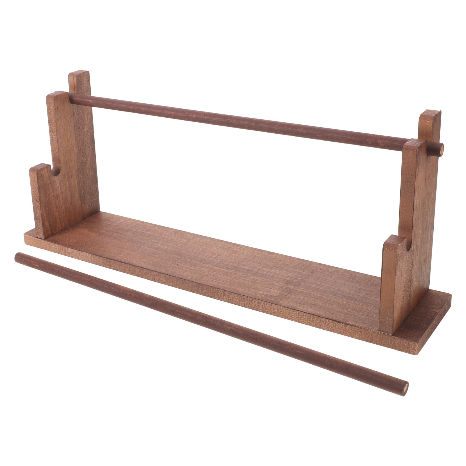 Florist Supply Shop - 2-Tier Solid Wood Ribbon Organizer Rack