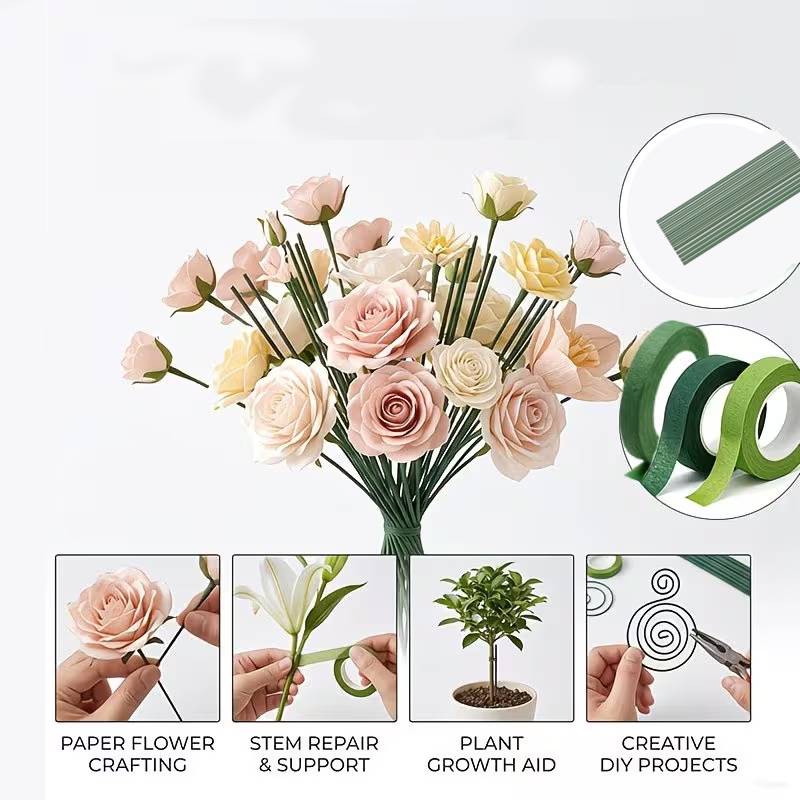 1 set of floral tools, green p - огляд і ціна Floral Tape Green