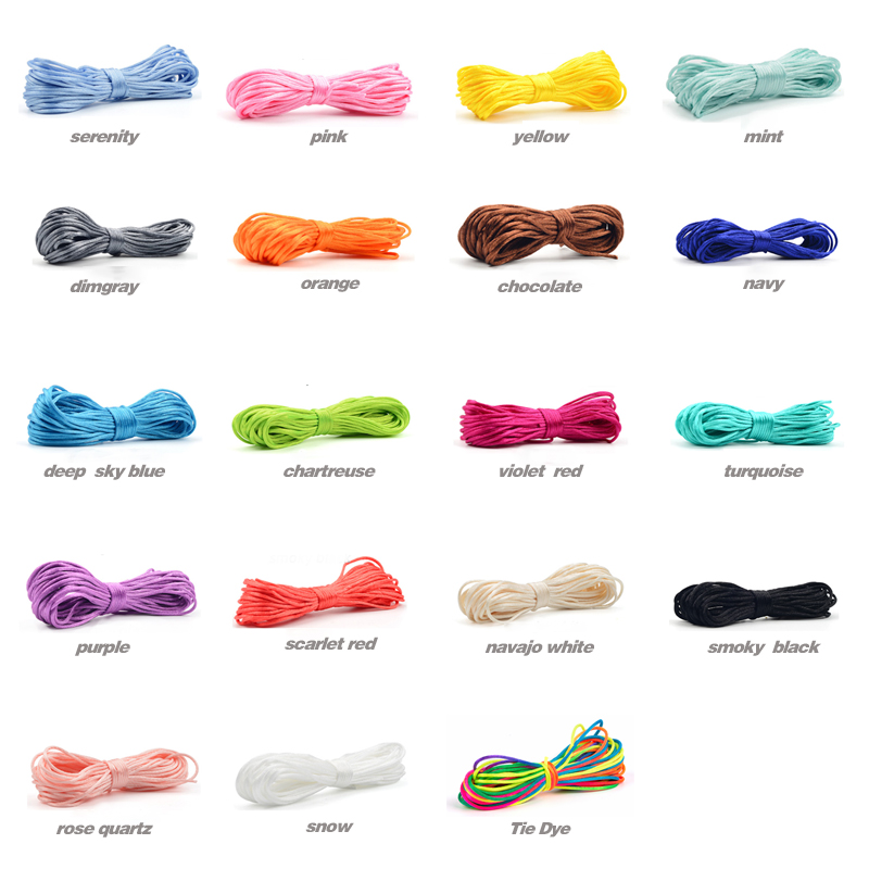 20m/lot DIY Nylon Cords 1.5mm  - огляд і ціна Ribbon Wired Satin