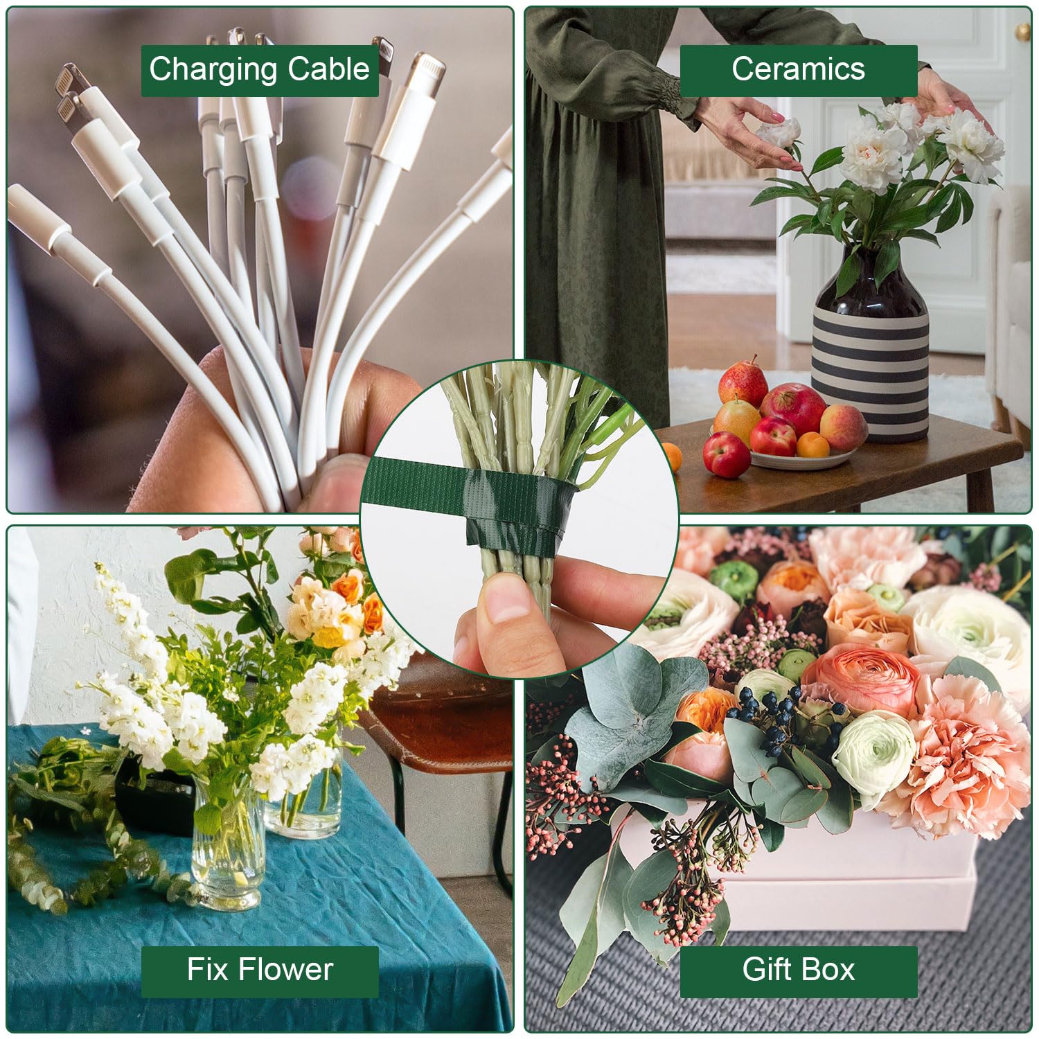 30M Green waterproof transpare - огляд і ціна Floral Tape Green