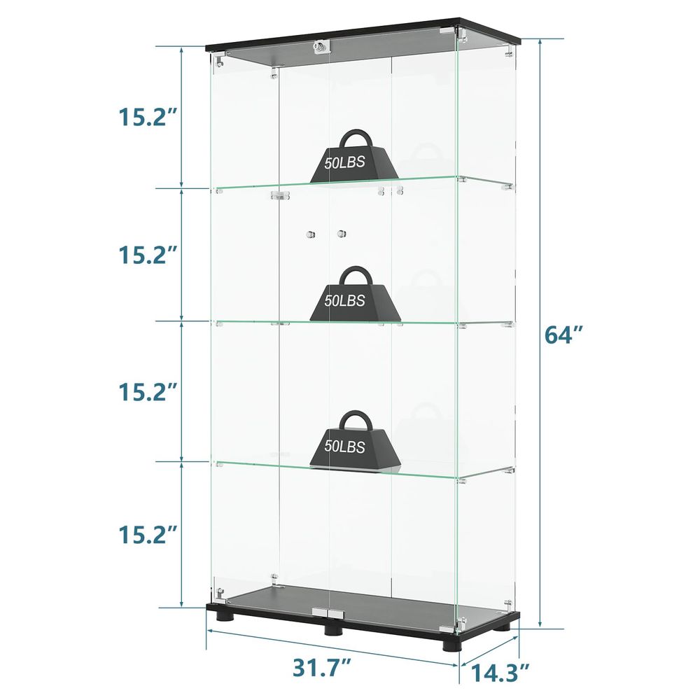 Display Cabinet with 4Shelf Do - огляд і ціна B & J Florist Supply Linwood