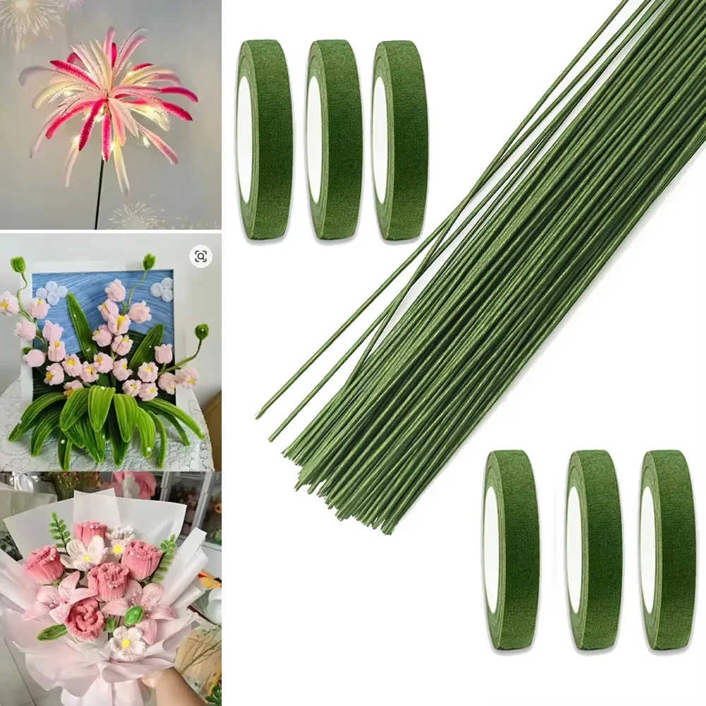 Green Flower Stem Sticks DIY F - огляд і ціна Floral Tape Green