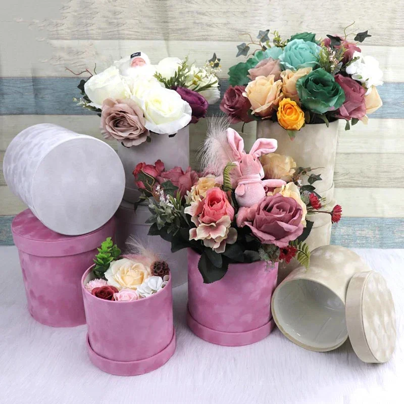 3Pcs/Set Round Shape Velvet Gi - огляд і ціна Florist Supply Buckets