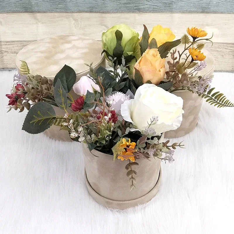 3Pcs/Set Round Shape Velvet Gi - огляд і ціна Florist Supply Buckets