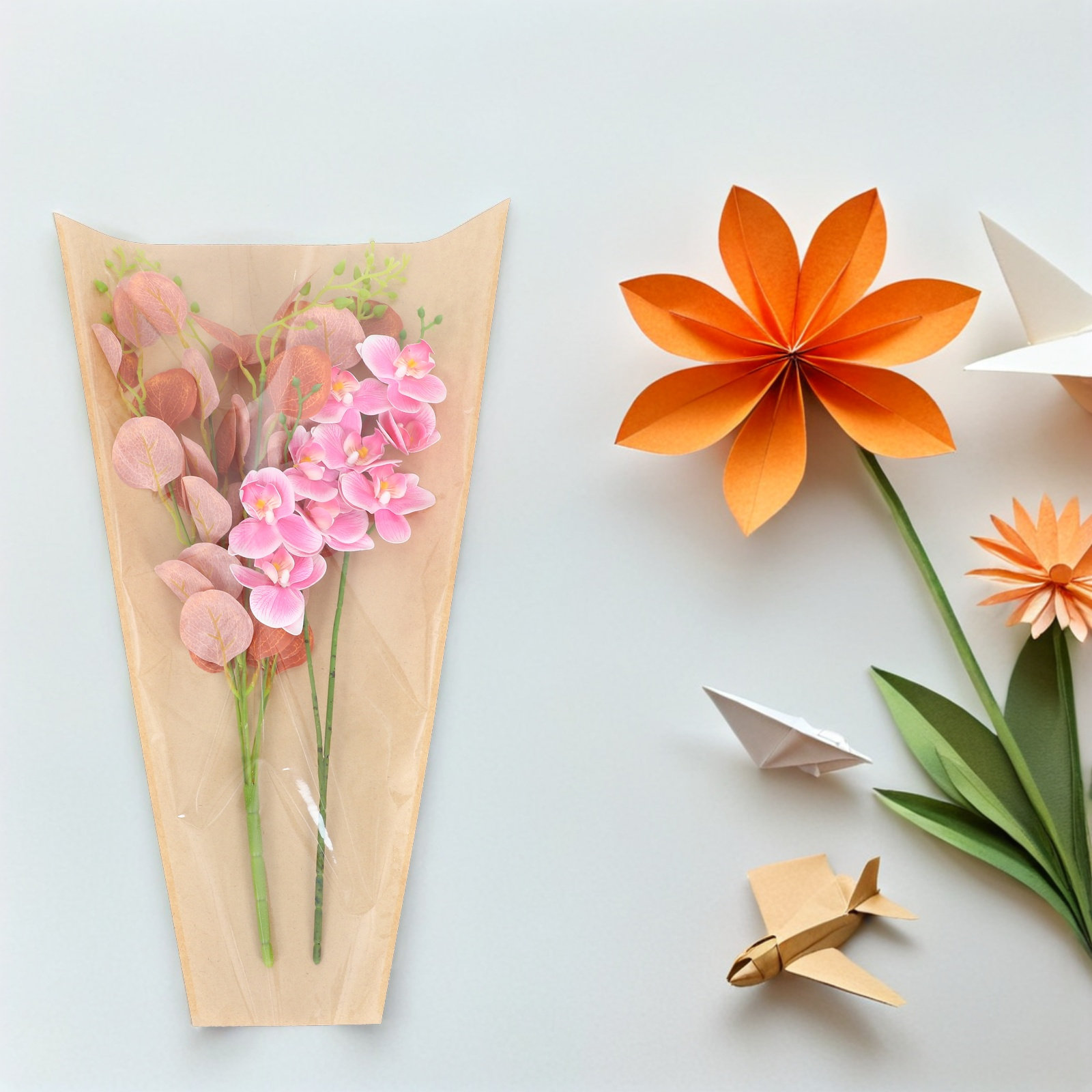50Pcs Kraft Flower Packaging B - огляд і ціна Flower Wrap Kraft