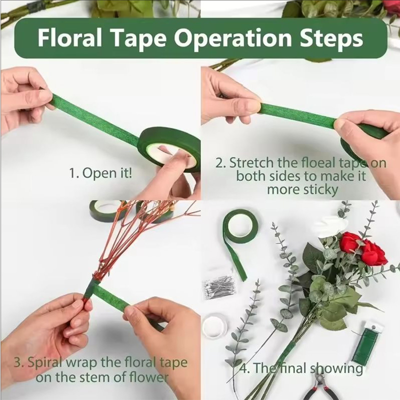 30 Yard 12MM Floral Stem Tape  - огляд і ціна Floral Tape Green
