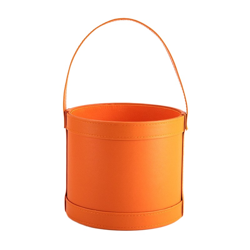 Portable Leather Round Gift Bo - огляд і ціна Florist Supply Buckets