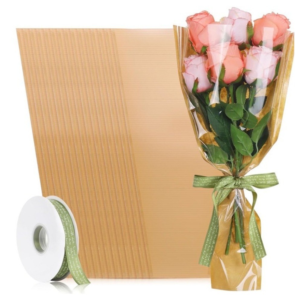 50Pcs Light coffee Flower Wrap - огляд і ціна Flower Wrap Kraft