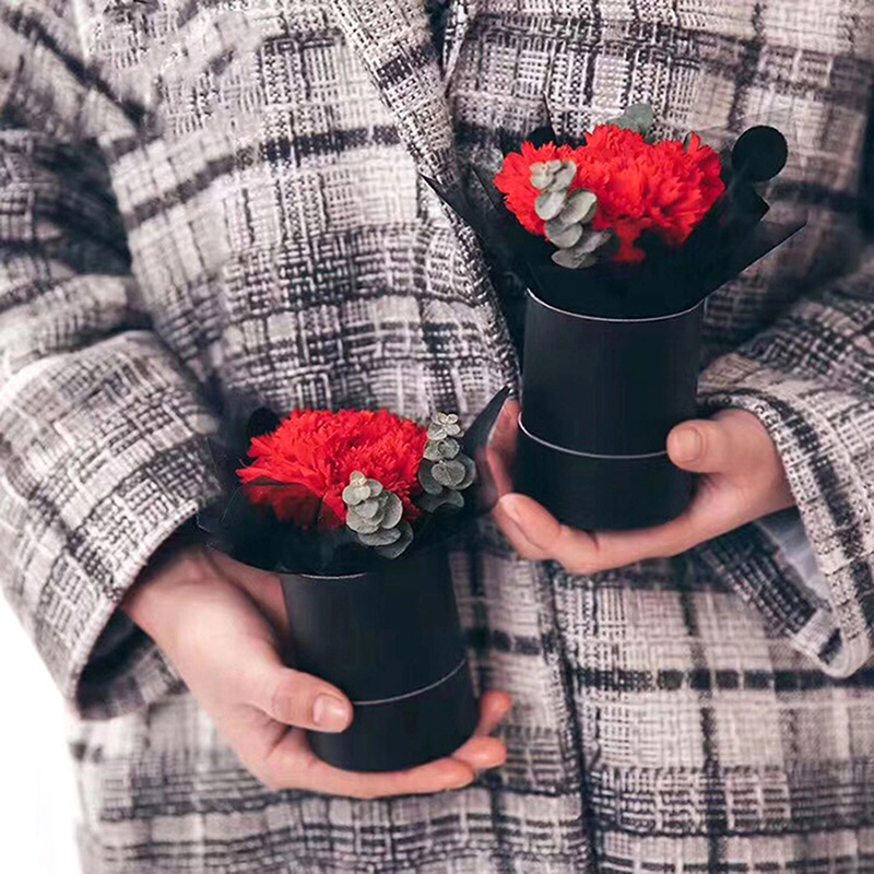 Round Flower Paper Box With Li - огляд і ціна Florist Supply Buckets