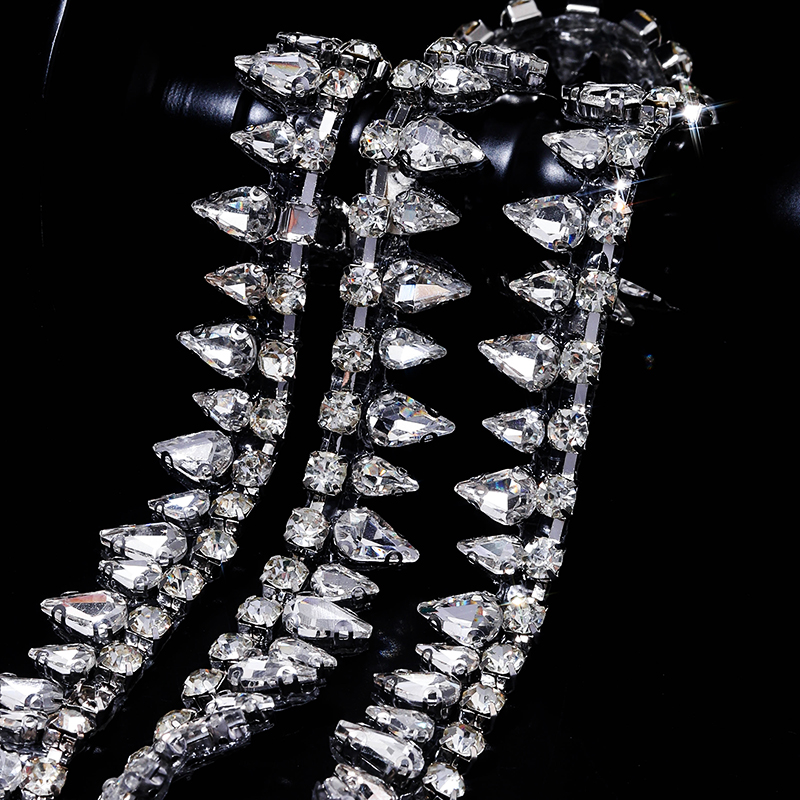 1Yard Crystal Rhinestone Borde - огляд і ціна Ribbon Wired Satin