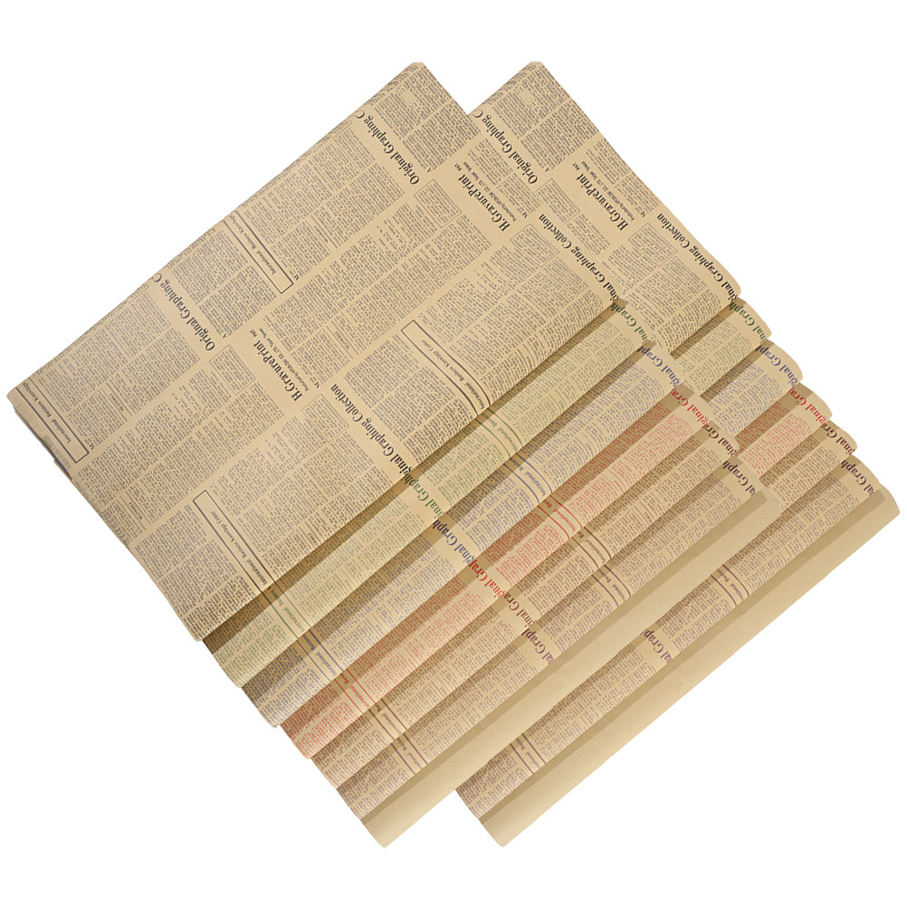 20Sheets Old Newspaper Style K - огляд і ціна Flower Wrap Kraft