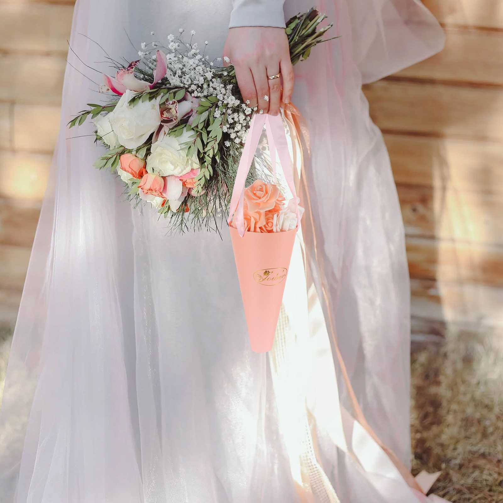 6Pcs Flower Bouquet Bags Chic  - огляд і ціна Florist Supply Buckets