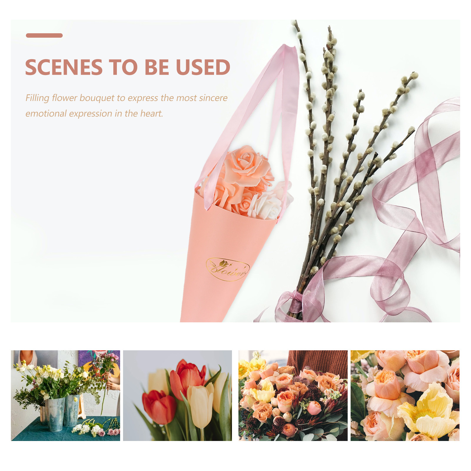 6Pcs Flower Bouquet Bags Chic  - огляд і ціна Florist Supply Buckets