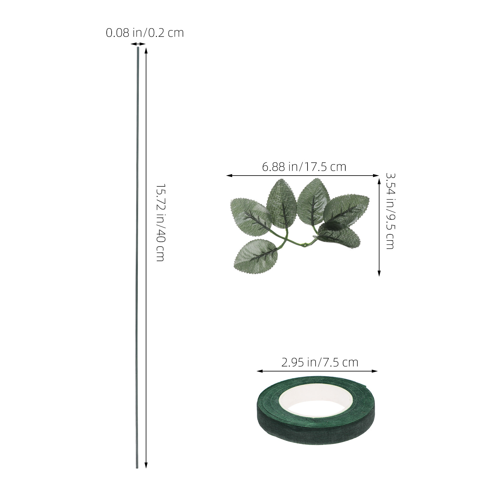 20Pcs Floral Arrangement Kit D - огляд і ціна Floral Tape Green